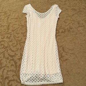 Gorgeous Free People Ivory knit cap sleeve dress size M